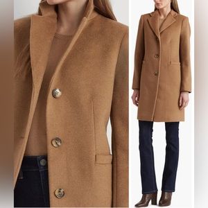 Ralph Lauren Reefer Wool Blend Coat NWT